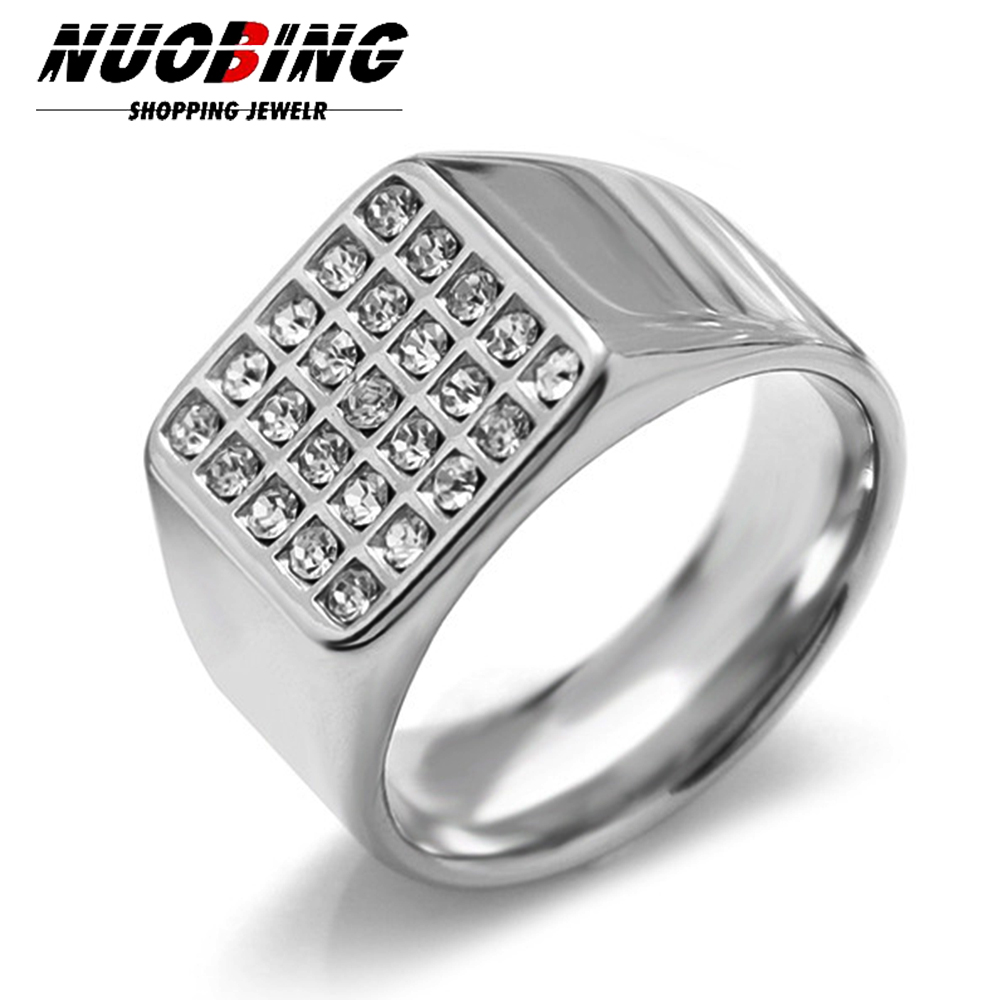 14mm Delicate Shiny Cubic Zirc - Mens Signet Ring review and price